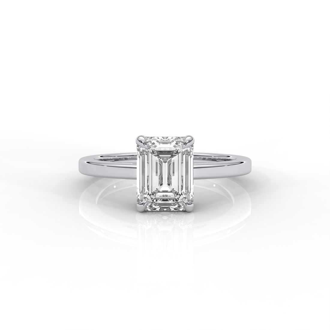 Diamond Ring Emeraldcut Solitaire