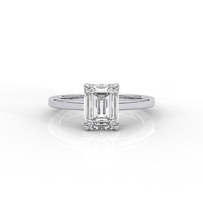 Diamond Ring Emeraldcut Solitaire