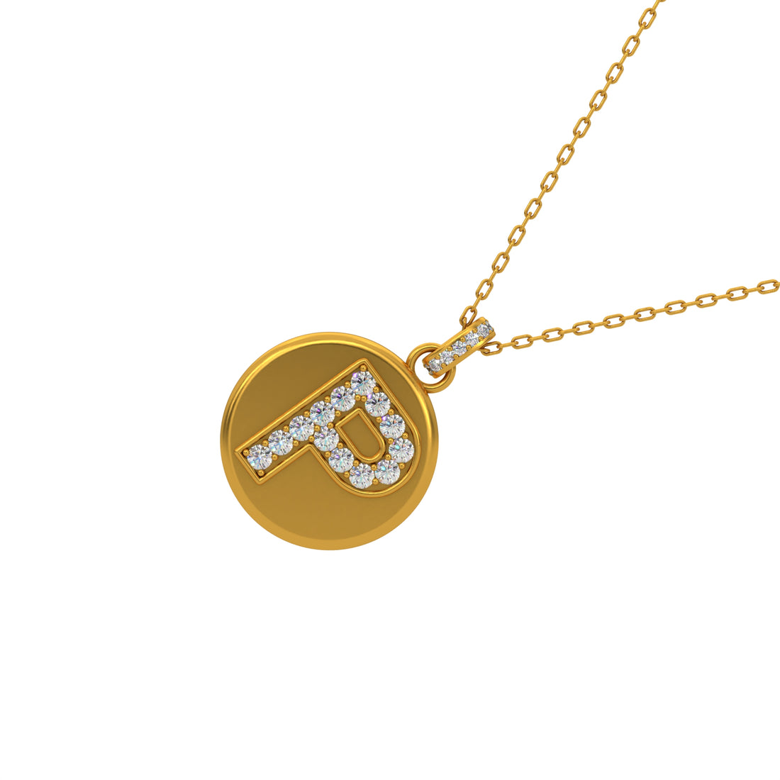 Diamond Alphabet Necklace