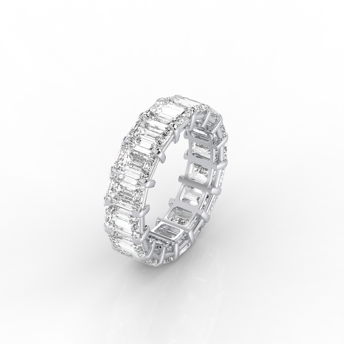 Diamond Ring Eternity Emeraldcut