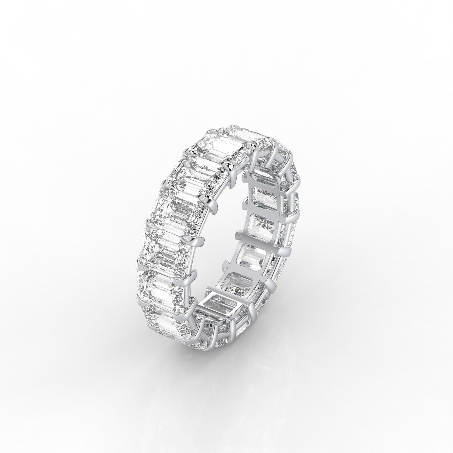 Diamond Ring Eternity Emeraldcut