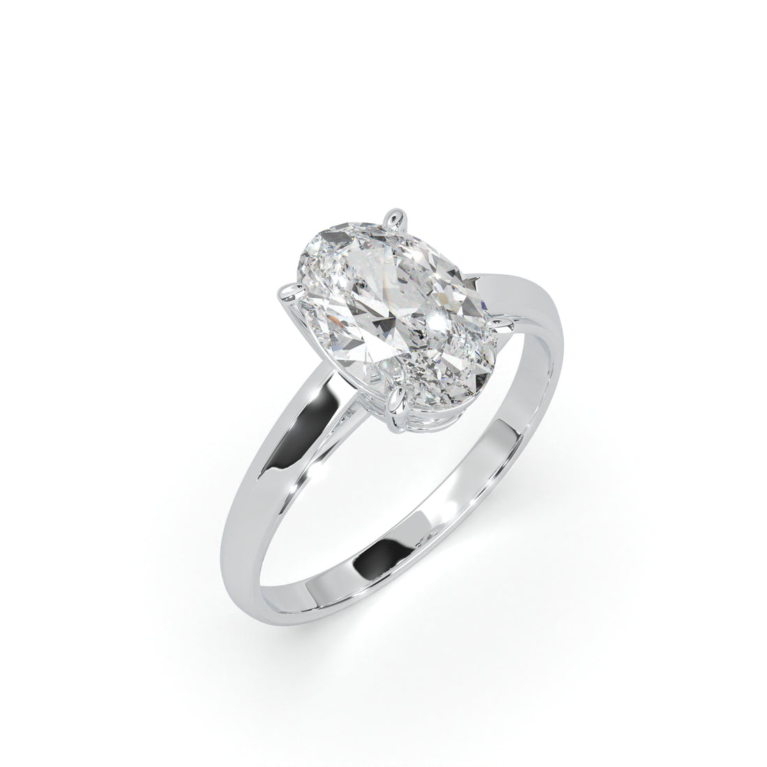 Diamond Ring Oval Solitaire