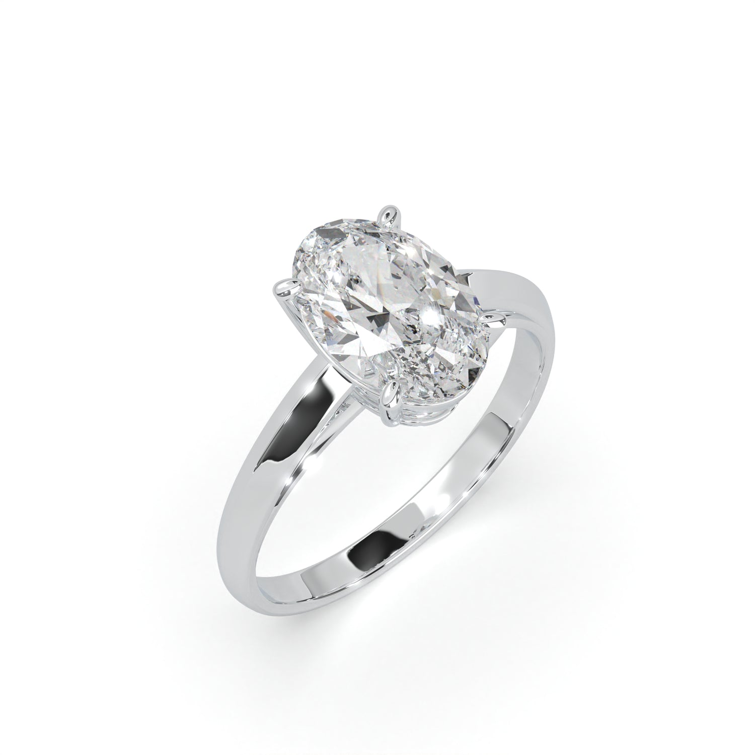 Diamond Ring Oval Solitaire