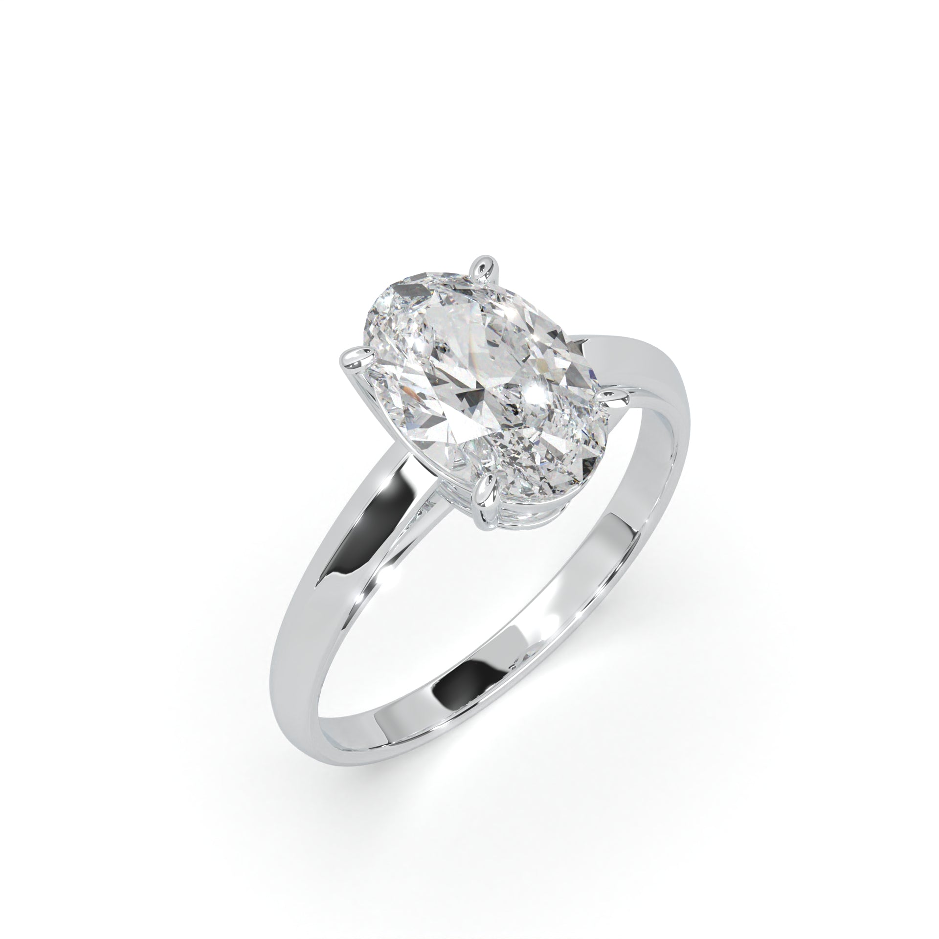 Diamond Ring Oval Solitaire