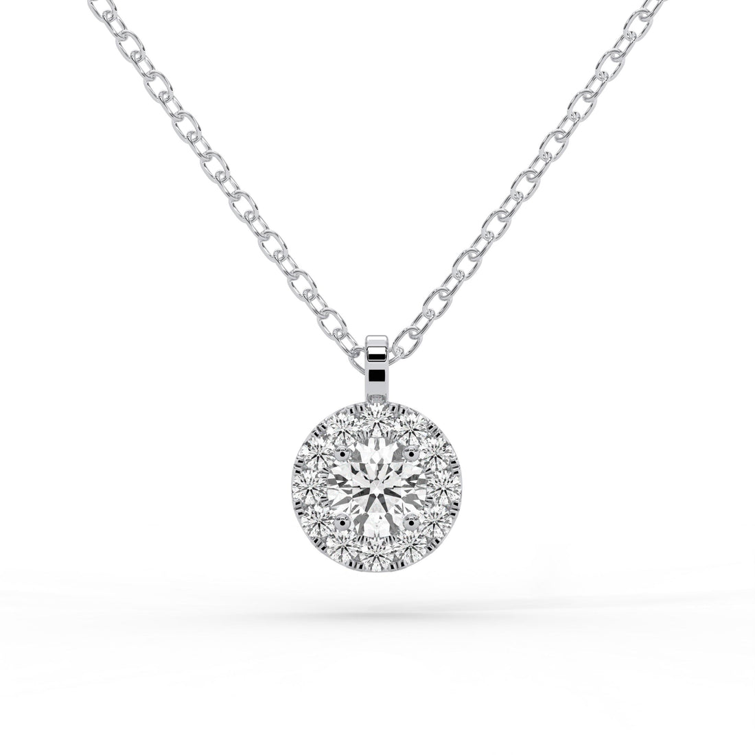 Diamond Necklace Brilliant with Halo