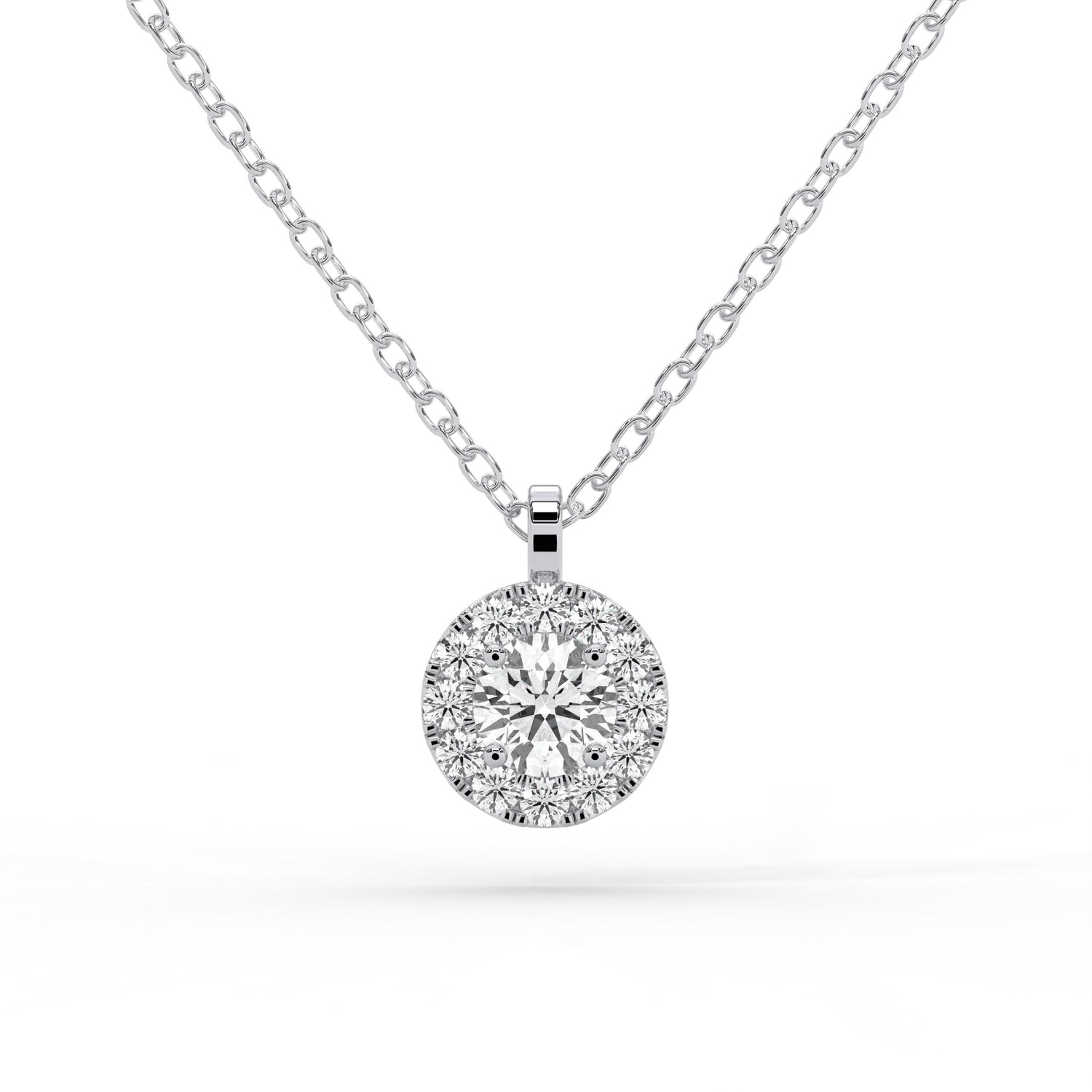 Diamond Necklace Brilliant with Halo