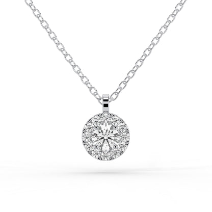 Diamond Necklace Brilliant with Halo