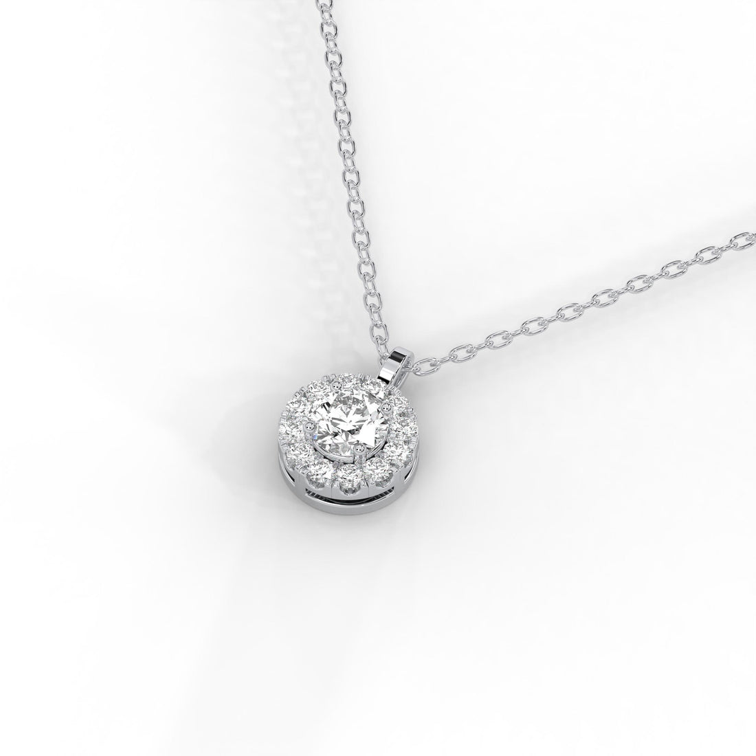 Diamond Necklace Brilliant with Halo