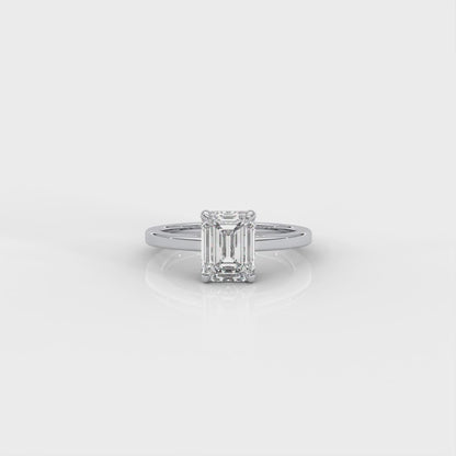 Diamond Ring Emeraldcut Solitaire