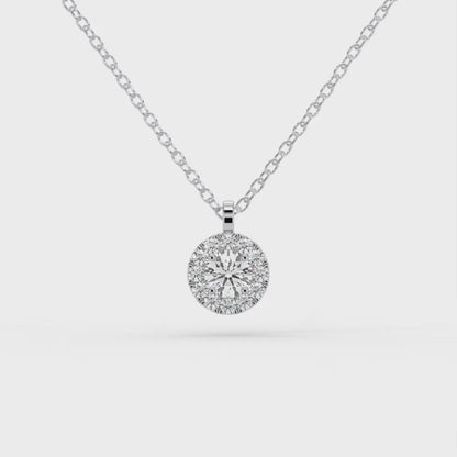 Diamond Necklace Brilliant with Halo