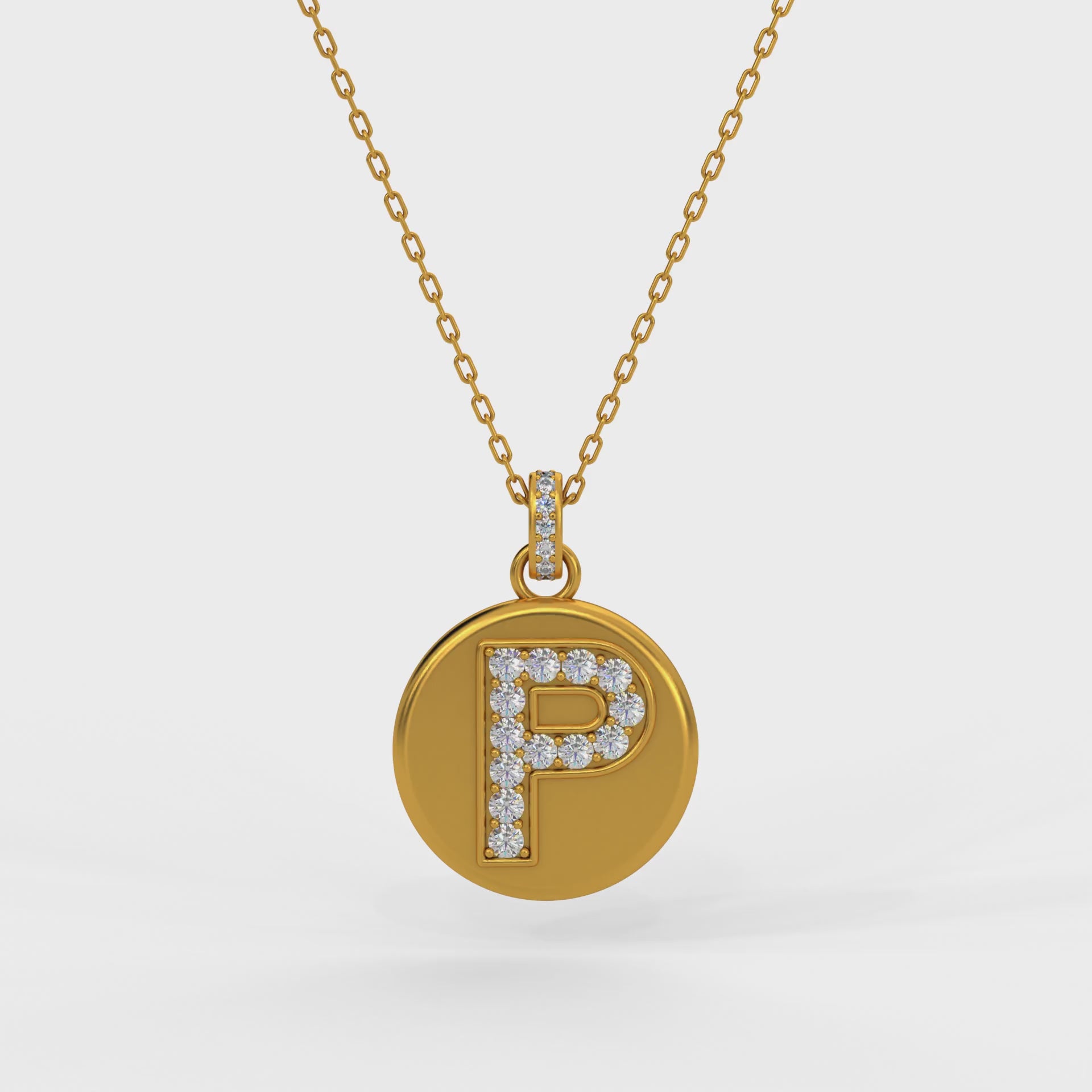 Diamond Alphabet Necklace